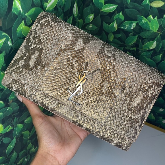 Yves Saint Laurent Handbags - YVES SAINT LAURENT PURSE 100% AUTHENTIC SAINT LAURENT YSL SNAKESKIN BAG